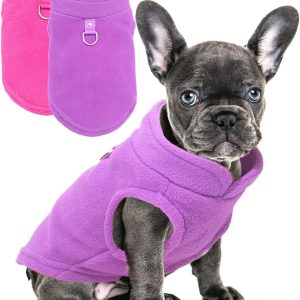 Lot de 2 pulls chauds pour chien avec anneau de laisse